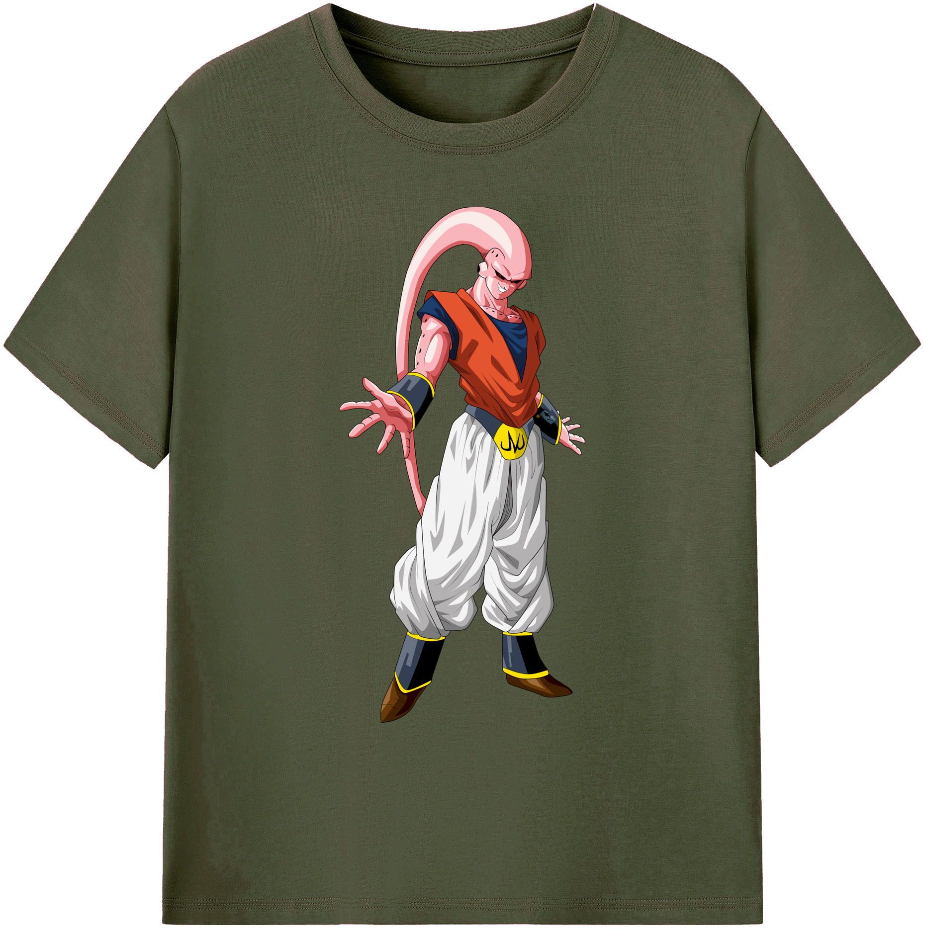 （画像用） ドラゴンボール 魔人ブウ DRAGON BALL Majin Buu 綿100％ メンズ半袖Tシャツ｜肌触りやわらか＆通気性